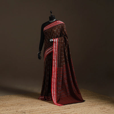 Ikat handloom cotton sambalpuri saree 12 - handcrafted