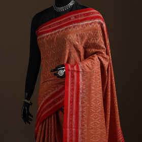 Ikat handloom cotton sambalpuri saree 21 - handcrafted