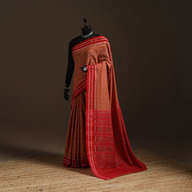 Ikat handloom cotton sambalpuri saree 21 - handcrafted