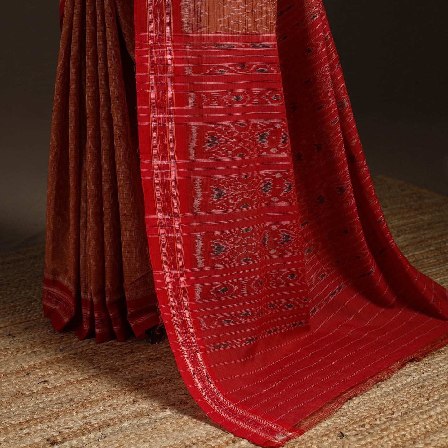Ikat handloom cotton sambalpuri saree 21 - handcrafted