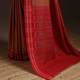 Ikat handloom cotton sambalpuri saree 21 - handcrafted