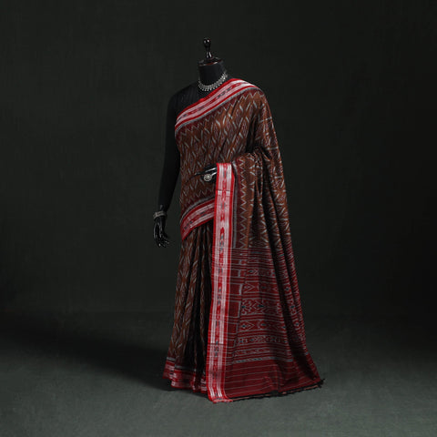 Ikat handloom cotton sambalpuri saree 33 - handcrafted