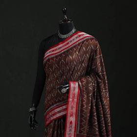 Ikat handloom cotton sambalpuri saree 33 - handcrafted