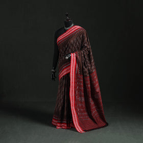 Ikat handloom cotton sambalpuri saree 34 - handcrafted