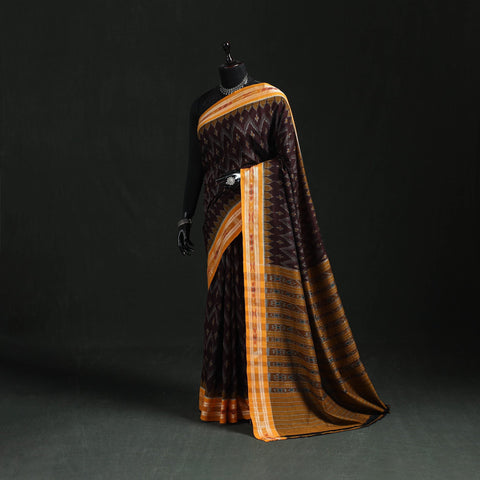 Ikat handloom cotton sambalpuri saree 65 - handcrafted