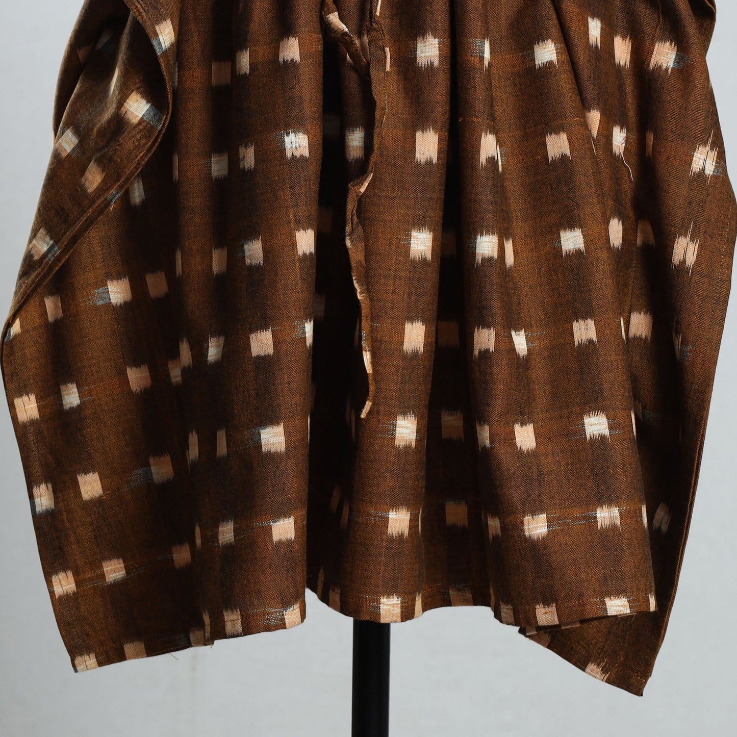  Ikat Weave Cotton Kaftan with Tie-Up Waist 