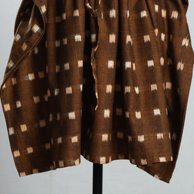  Ikat Weave Cotton Kaftan with Tie-Up Waist 