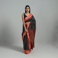 Brown - ikat weave handloom cotton sambalpuri saree 11