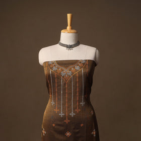Ilkal kasuti embroidery cotton 3pc unstitched dress