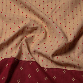 Brown - jacquard cotton blouse piece 10 - handcrafted