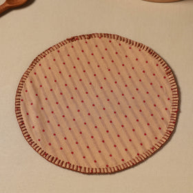  Brown Jacquard Cotton Hand Embroidery Roti Napkin 02