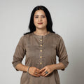  Jacquard Cotton Straight Kurta for Women