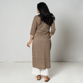  Jacquard Cotton Straight Kurta for Women