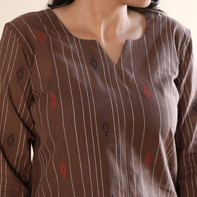 Buy Jacquard Cotton Top & Pyjama Night Suit Set Online at iTokri.com
