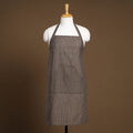 Brown Jacquard Weave Cotton Apron with Pocket