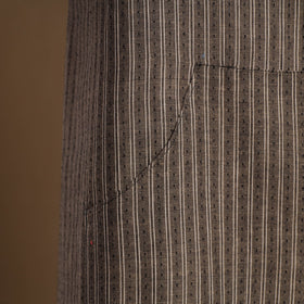Brown Jacquard Weave Cotton Apron with Pocket