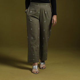 Jacquard weave cotton elasticated pant 15 - handcrafted