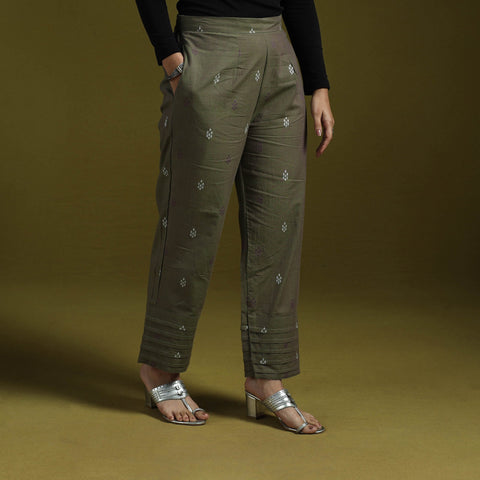 Jacquard weave cotton elasticated pant 15 - handcrafted