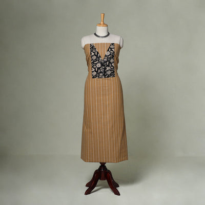 Jacquard weave cotton patchwork unstitched kurta material