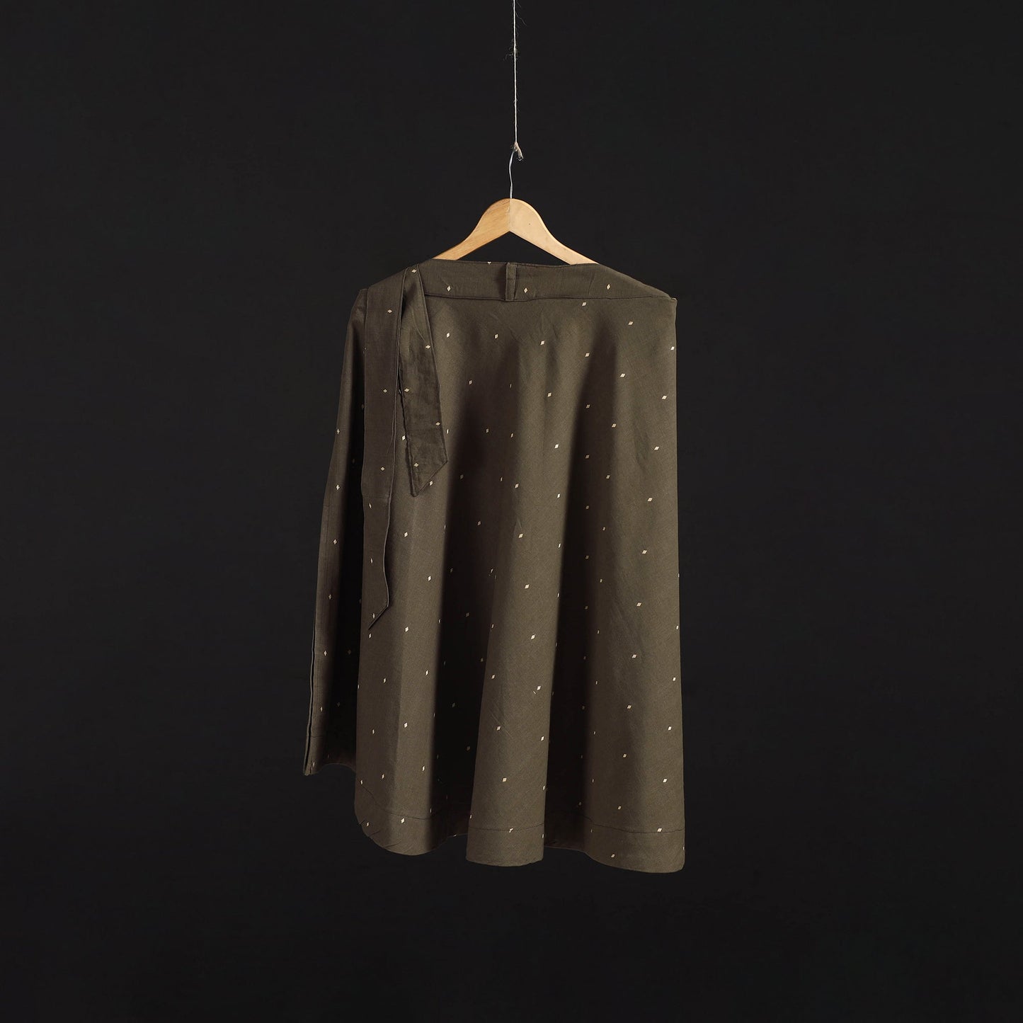 Jacquard weave cotton wrap around skirt 36 - handcrafted