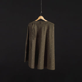 Jacquard weave cotton wrap around skirt 36 - handcrafted