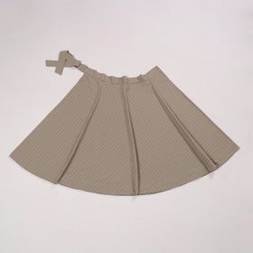 Brown - jacquard weave cotton wrap around skirt 43