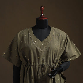 Jacquard weave gota work cotton kaftan (short) 07