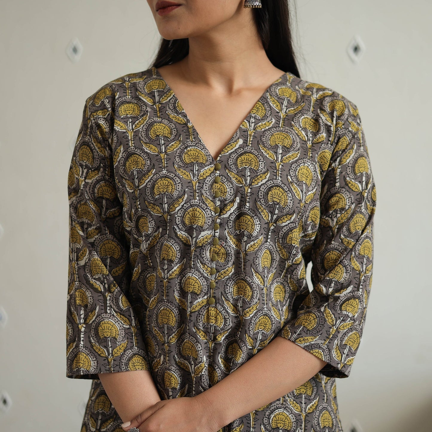  Jahota Block Print Cotton Straight Kurta for Women
