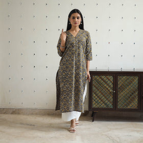  Jahota Block Print Cotton Straight Kurta for Women