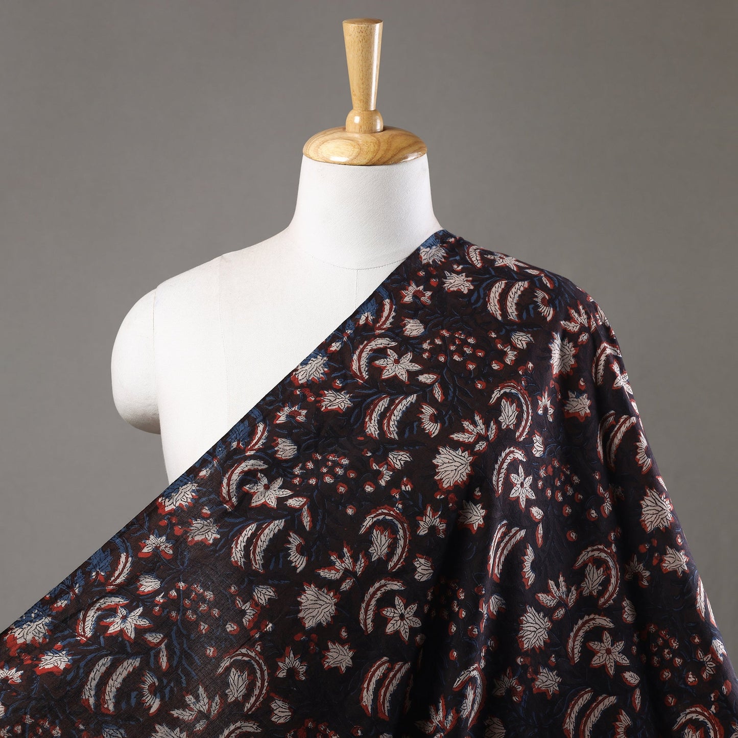 Brown - Jahota Block Printed Cotton Fabric 03