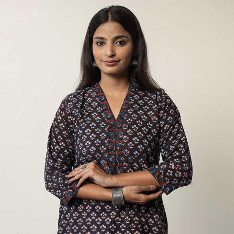  Jahota Block Printed Cotton Straight Kurta 10 