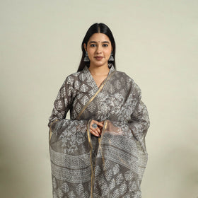 Buy Brown Jaipur Print Cotton Kurta Set