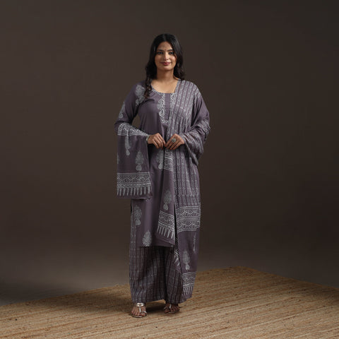 Jaipur hand cotton suit set with dupatta for women 12