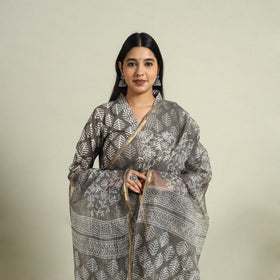 Buy Brown Jaipur Print Cotton Kurta Set