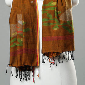  Jamdani Handloom Cotton Stole with Tassels 