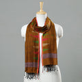 Jamdani Handloom Cotton Stole with Tassels Online at iTokri.com