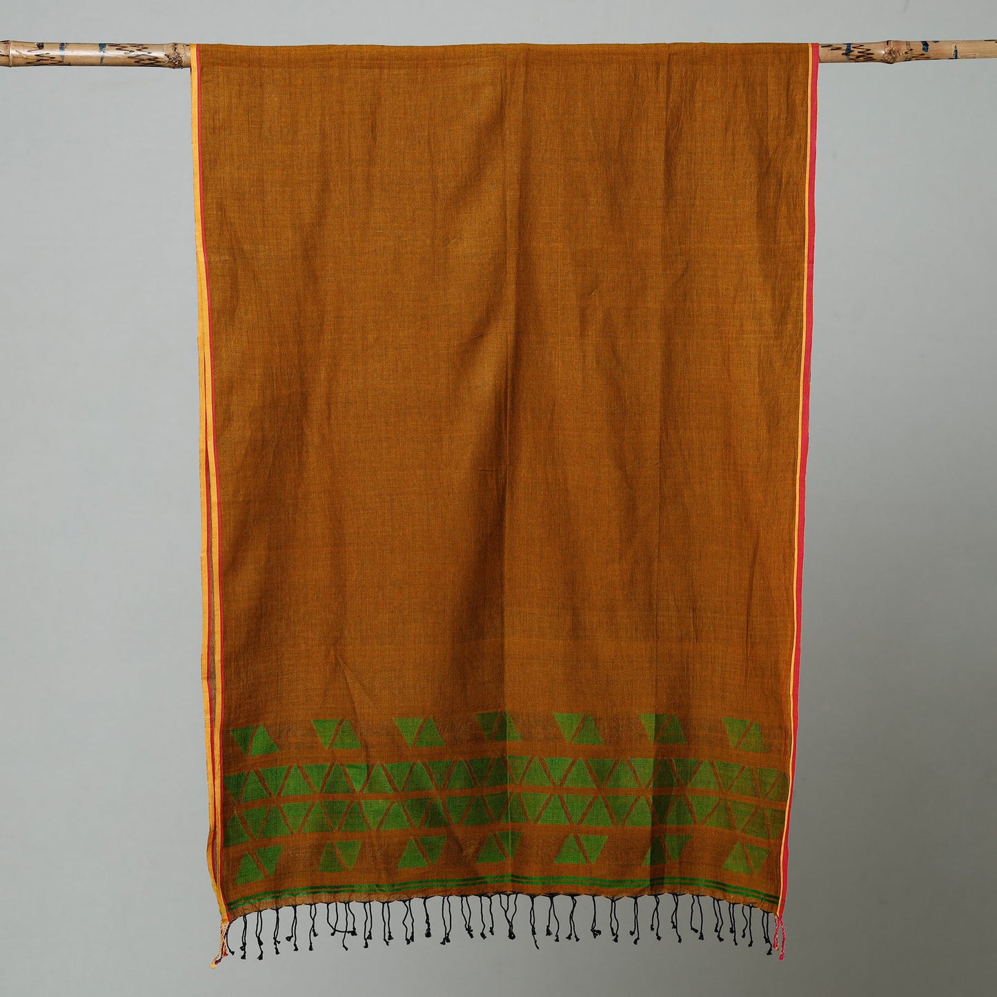 Buy Jamdani Handloom Cotton Stole with Tassels Online at iTokri.com