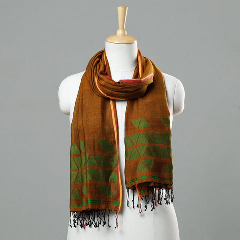 Buy Jamdani Handloom Cotton Stole with Tassels Online at iTokri.com