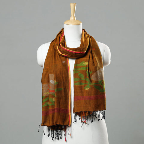  Jamdani Handloom Cotton Stole with Tassels 