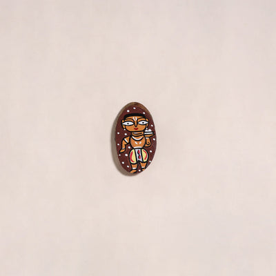 Warli handpainted wooden fridge magnet 11 - handcrafted