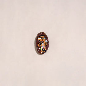 Warli handpainted wooden fridge magnet 11 - handcrafted