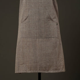 Brown - jhiri handloom cotton apron with pocket 36