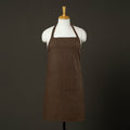 Brown - jhiri handloom cotton apron with pocket 42