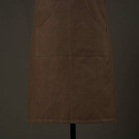 Brown - jhiri handloom cotton apron with pocket 42