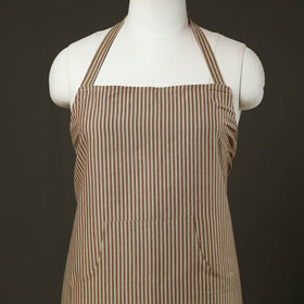 Brown - jhiri handloom cotton apron with pocket 45