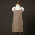 Brown - jhiri handloom cotton apron with pocket 45