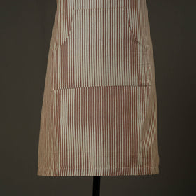 Brown - jhiri handloom cotton apron with pocket 45