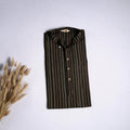 Jhiri handloom cotton short kurta for men 09 - handcrafted