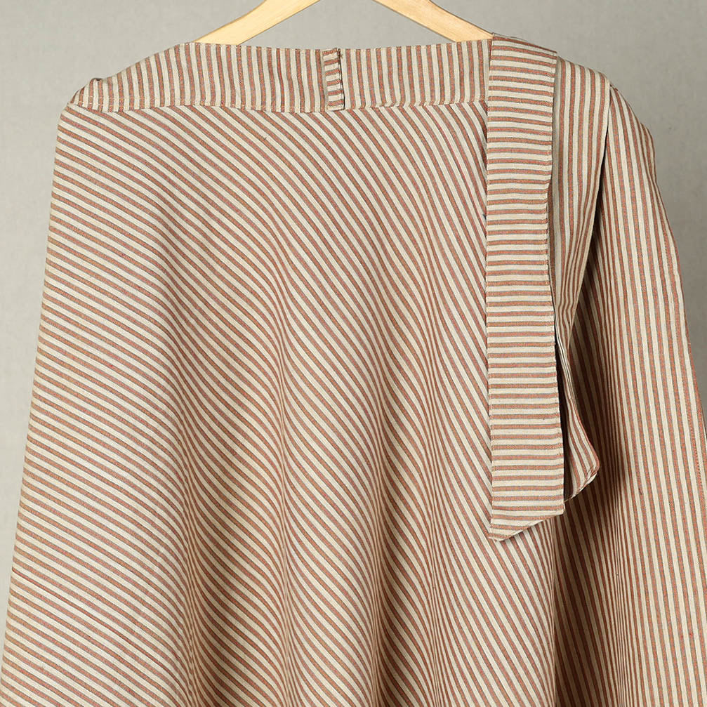 Brown - jhiri handloom cotton wrap around plain skirt 02