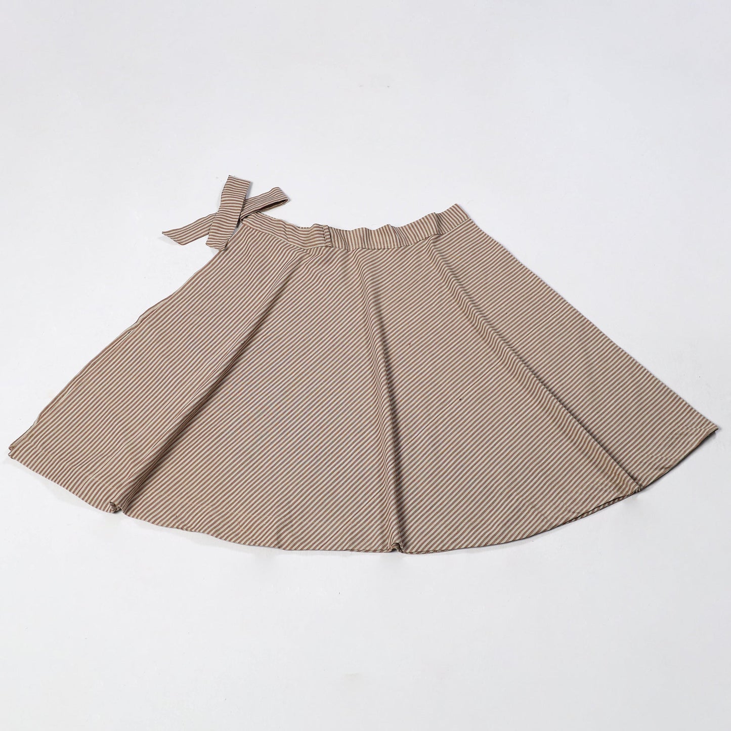 Brown - jhiri handloom cotton wrap around plain skirt 02
